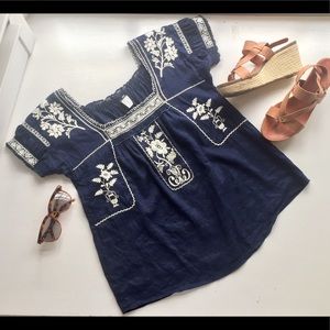 Jcrew Floral Stitched Blouse